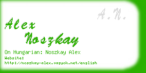 alex noszkay business card